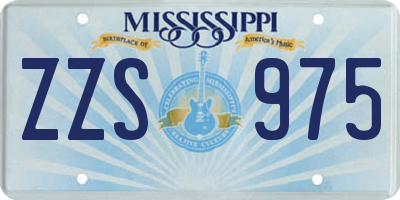 MS license plate ZZS975
