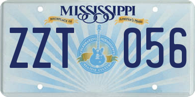 MS license plate ZZT056