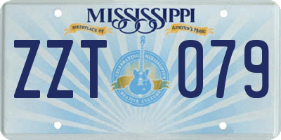 MS license plate ZZT079