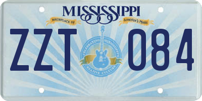 MS license plate ZZT084
