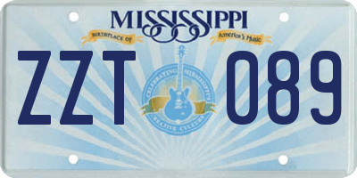 MS license plate ZZT089