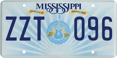 MS license plate ZZT096