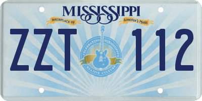 MS license plate ZZT112