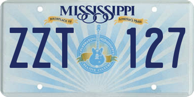 MS license plate ZZT127