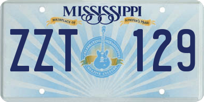 MS license plate ZZT129