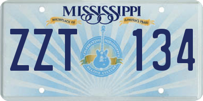 MS license plate ZZT134