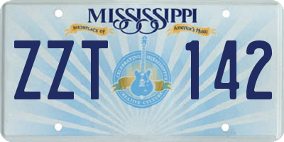 MS license plate ZZT142