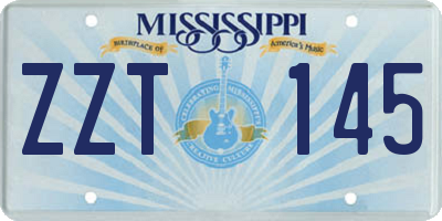 MS license plate ZZT145