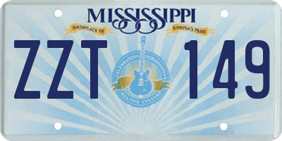MS license plate ZZT149