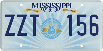 MS license plate ZZT156