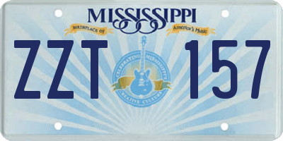 MS license plate ZZT157