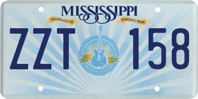 MS license plate ZZT158