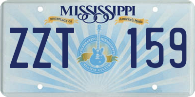 MS license plate ZZT159