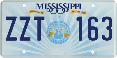 MS license plate ZZT163