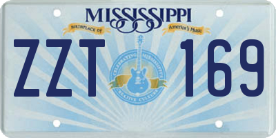 MS license plate ZZT169