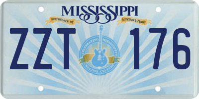 MS license plate ZZT176