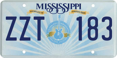 MS license plate ZZT183