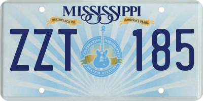 MS license plate ZZT185