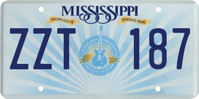 MS license plate ZZT187