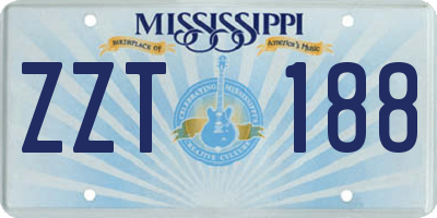 MS license plate ZZT188