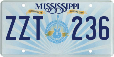 MS license plate ZZT236