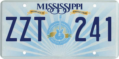 MS license plate ZZT241