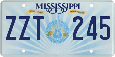 MS license plate ZZT245