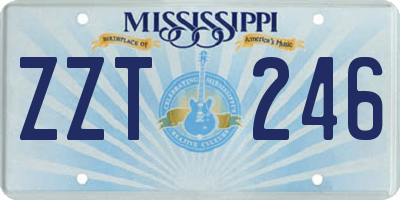 MS license plate ZZT246