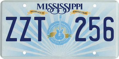 MS license plate ZZT256