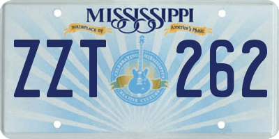 MS license plate ZZT262