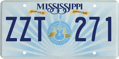 MS license plate ZZT271