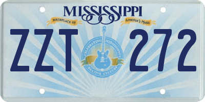 MS license plate ZZT272