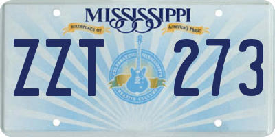 MS license plate ZZT273