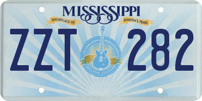 MS license plate ZZT282