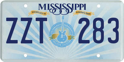 MS license plate ZZT283