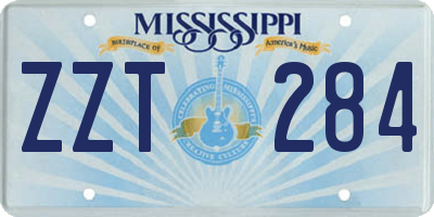 MS license plate ZZT284