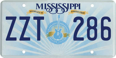 MS license plate ZZT286
