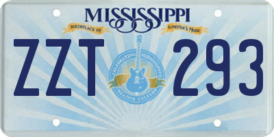 MS license plate ZZT293