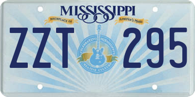 MS license plate ZZT295