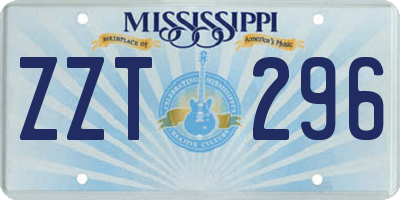 MS license plate ZZT296