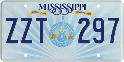 MS license plate ZZT297