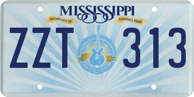 MS license plate ZZT313