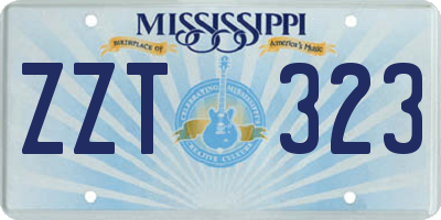 MS license plate ZZT323