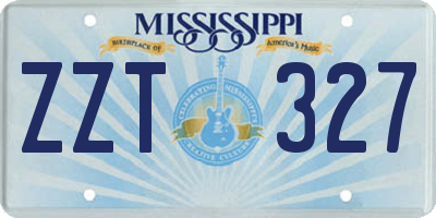 MS license plate ZZT327