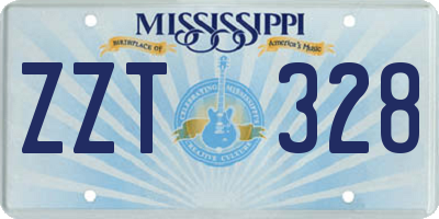 MS license plate ZZT328