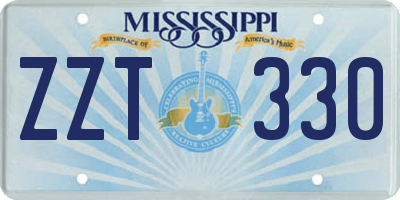 MS license plate ZZT330