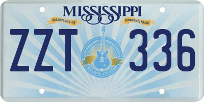 MS license plate ZZT336