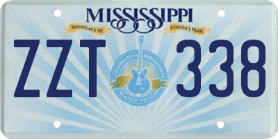 MS license plate ZZT338