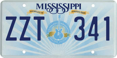 MS license plate ZZT341