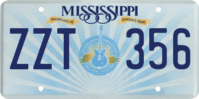 MS license plate ZZT356